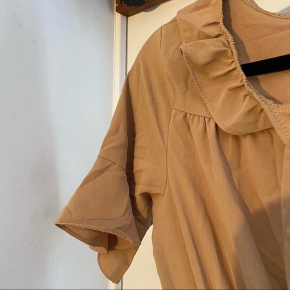 Tan Ruffle Dress - Picture 3 of 3